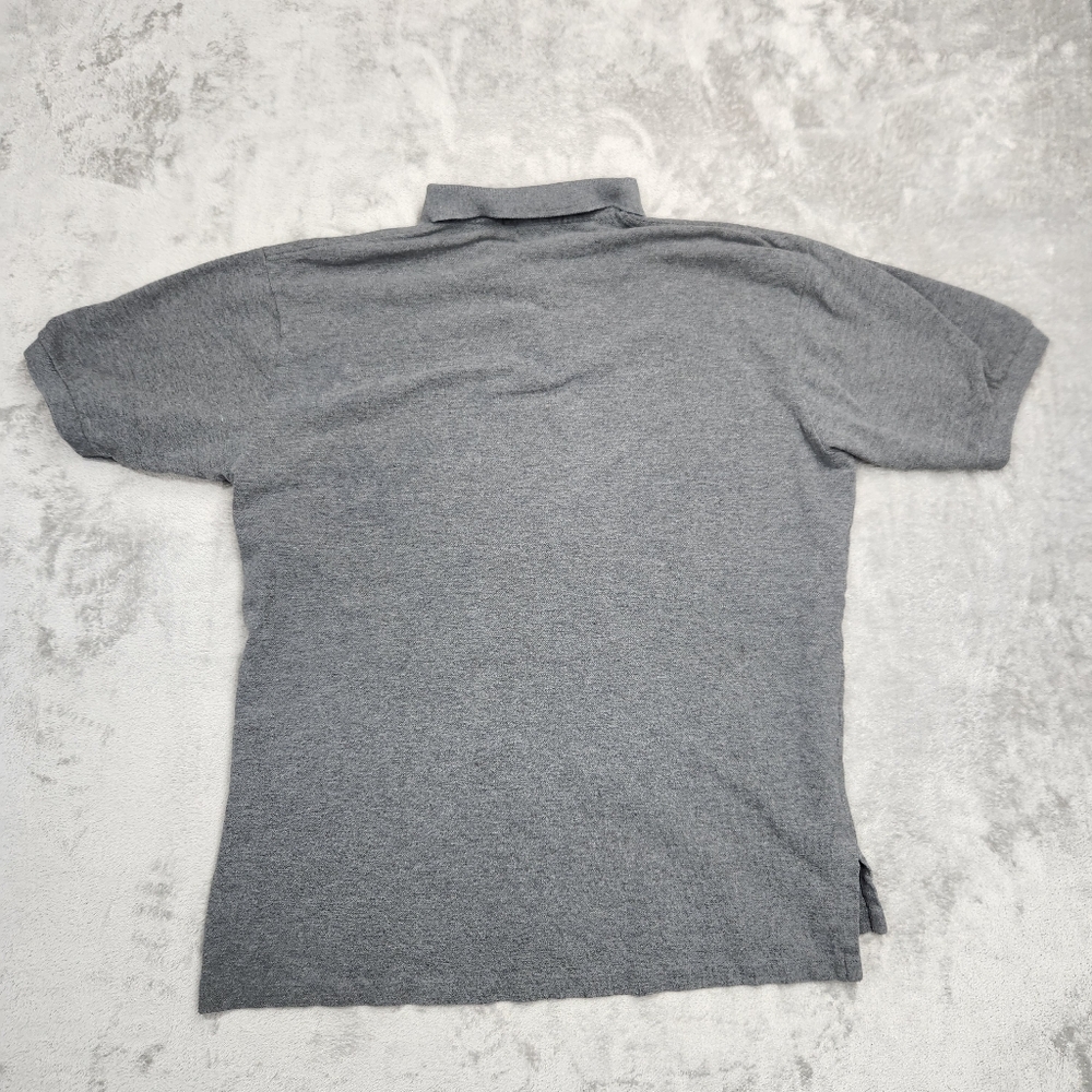 Polo Ralph Lauren Polo Shirt Mens Large Collared Rib Knit Embroidered Logo Gray - Picture 6 of 6